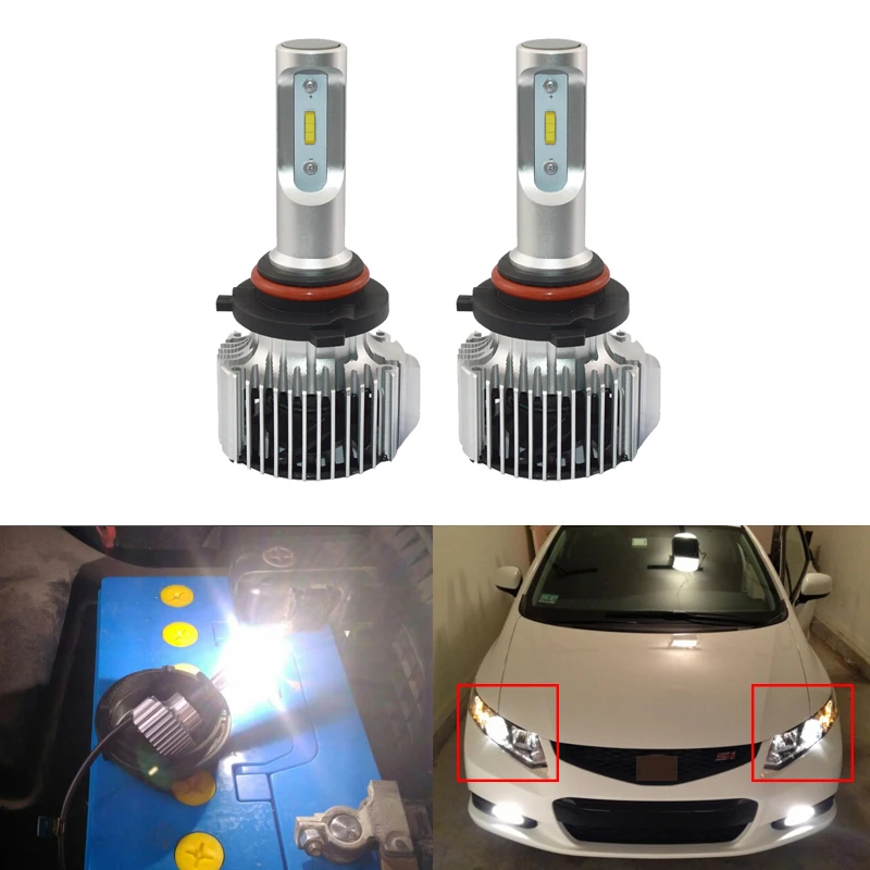Светодиодные Сменные лампы для фар для Honda Civic Coupe и Sedan 2006-2012 ближнего света супер яркие дальнего света лампы для фары