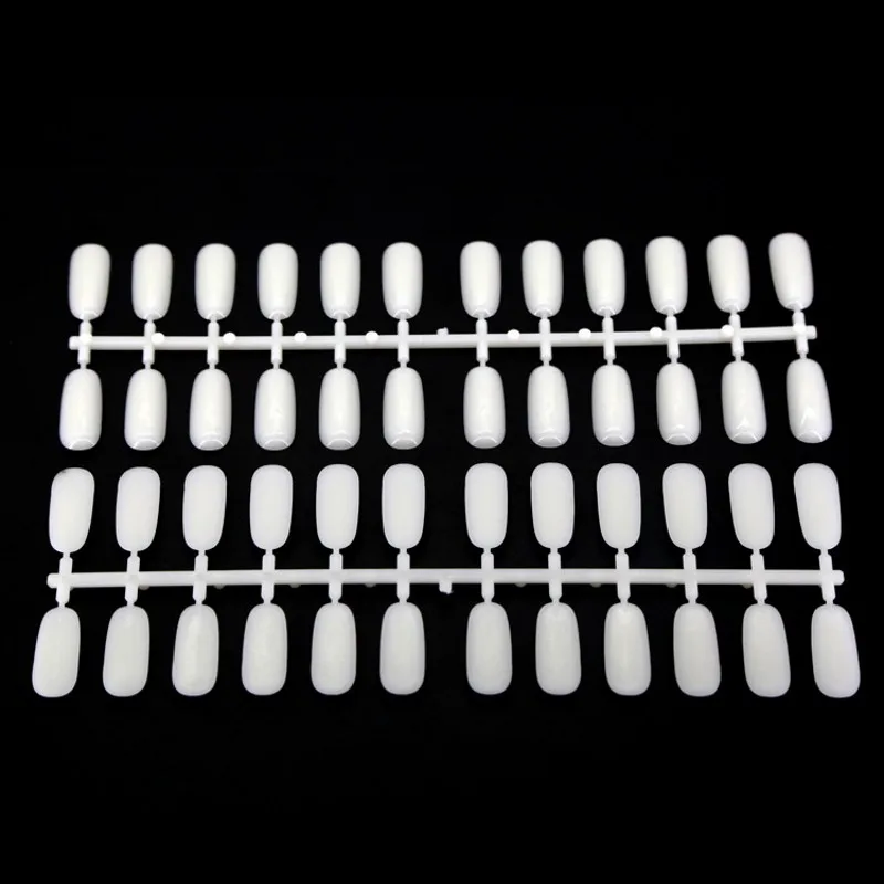 5pcs/Lot Natural Color Nail Tips Flat Back For Polish Gel Display Chart Book Art Salon Accessory |