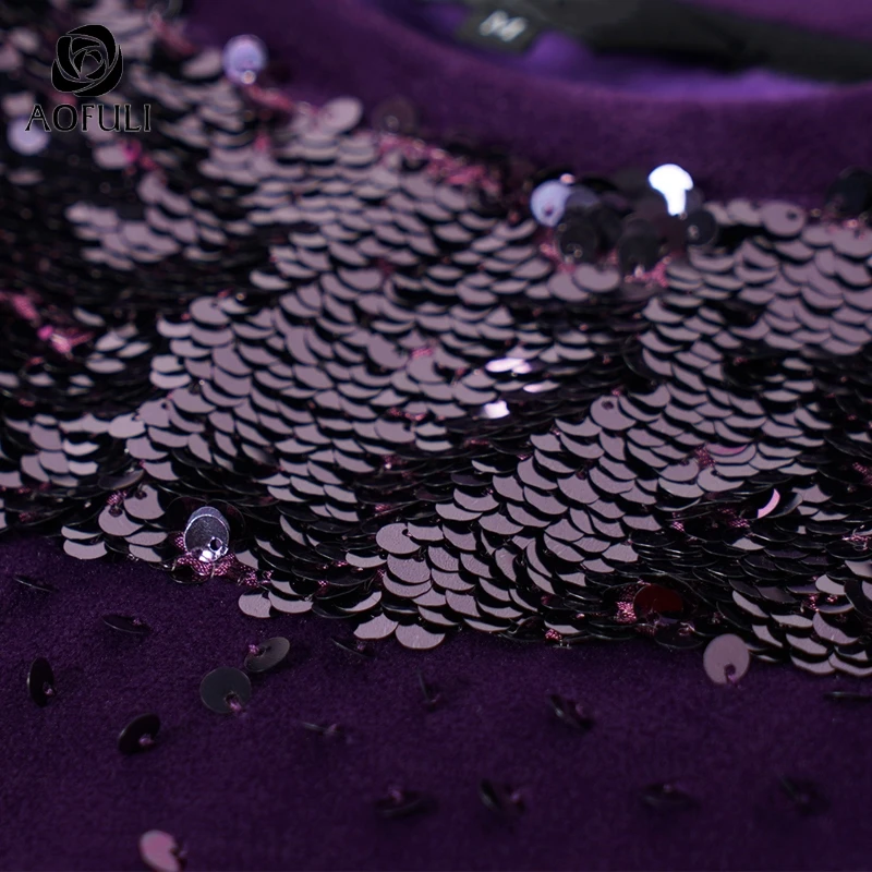 Женский комплект из двух предметов фиолетовая юбка большого размера XL/4XL/5XL