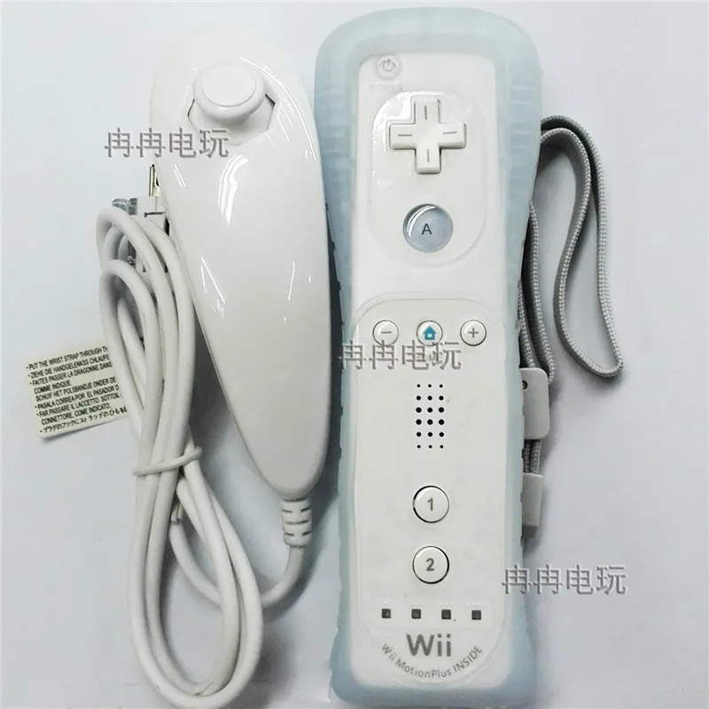 Золото Встроенный беспроводной пульт дистанционного управления Motion Plus для Nintendo wii Nunchuck для Nintendo wii Пульт дистанционного управления джойстиком Joypad - Цвет: Золото