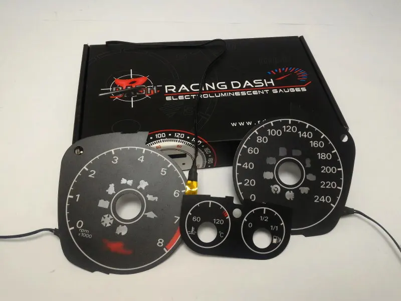 DASH EL свечение манометр для Ford Focus 2000 2002 обратный свечение черное лицо белый светильник