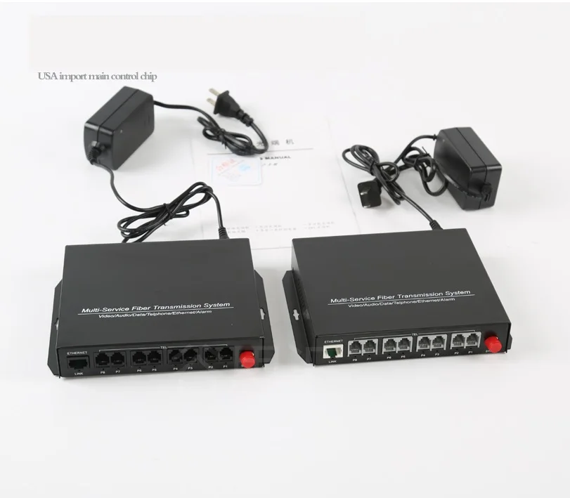 8 канальный сетевой видеорегистратор PCM Голосовая телефонная передатчик