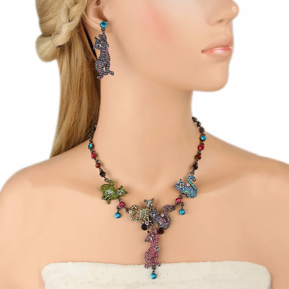 Tuliper бижутерия комплекты ожерелье для женщин сережки женские свадебные серьги