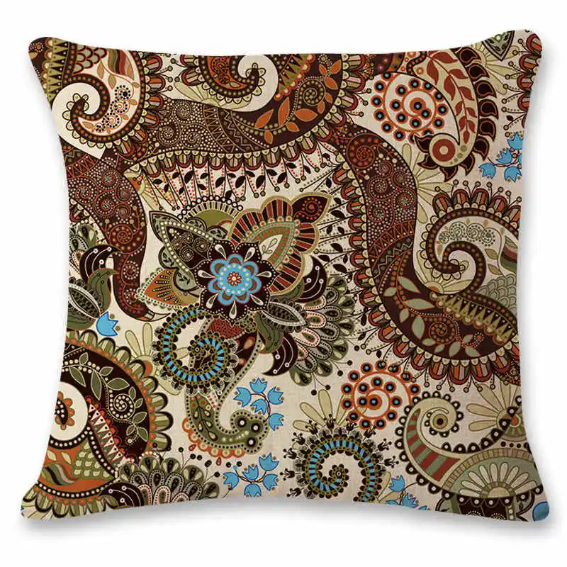 18 &quotИндийский национальный стиль льняная наволочка чехол для дивана домашний