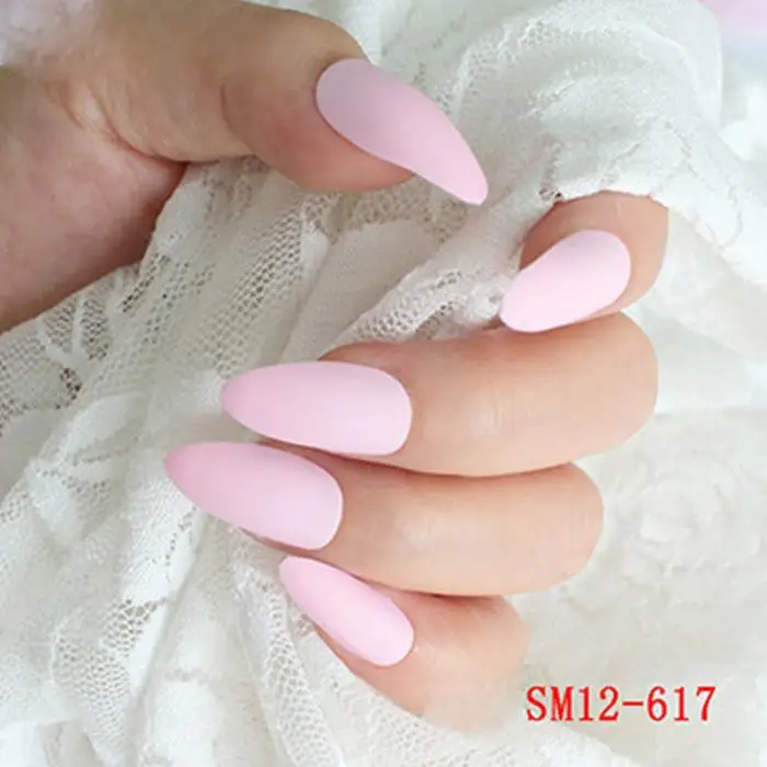 Новые 24 шт женские накладные ногти DIY матовые капли в форме накладные ногти WH998