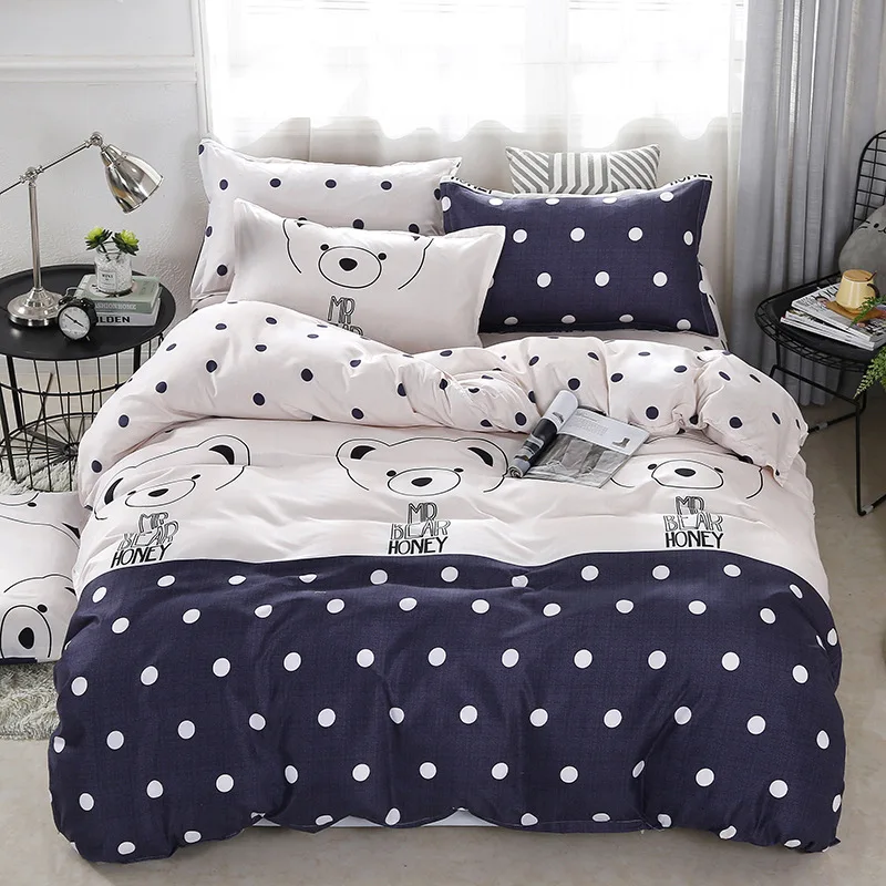 

Fashion Cat Bedding Sets Simple Style Duvet Cover Flat Sheet Bedding Set Winter Full King Single Queen Set 2019