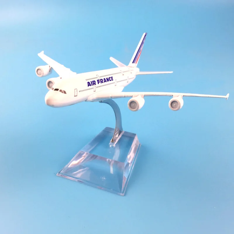 Модель самолета 16 см Airbus 380 Air France Airways A380 модель с металлическим моделированием