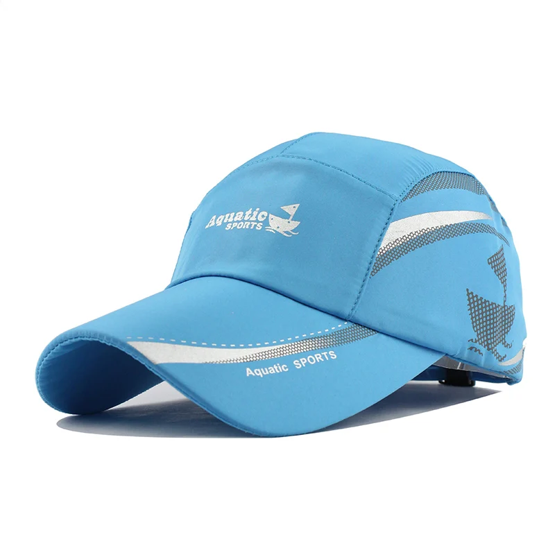 [FLB] унисекс бейсболки летние Snapback дышащие мотоциклетные женские облегающие быстросохнущие мужские wo мужские шляпы для кемпинга F231 - Цвет: F231 Sport Blue