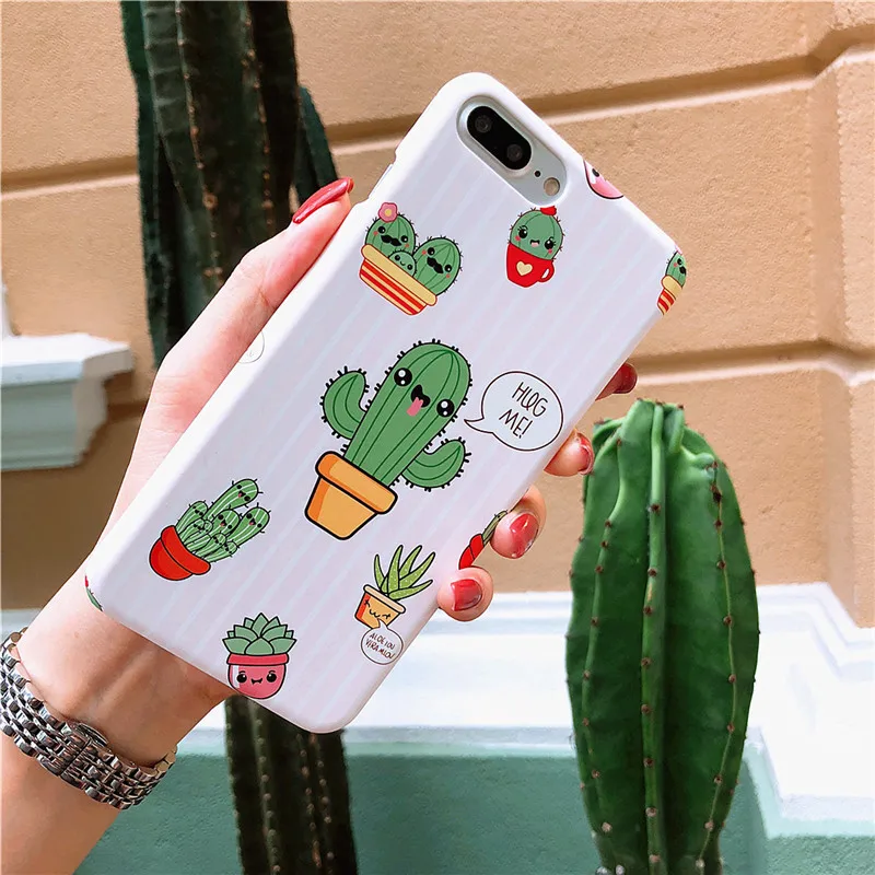 Чехол для телефона в форме кактуса с героями мультфильмов iphone XS Max XR X 8 7 6S 6 Plus