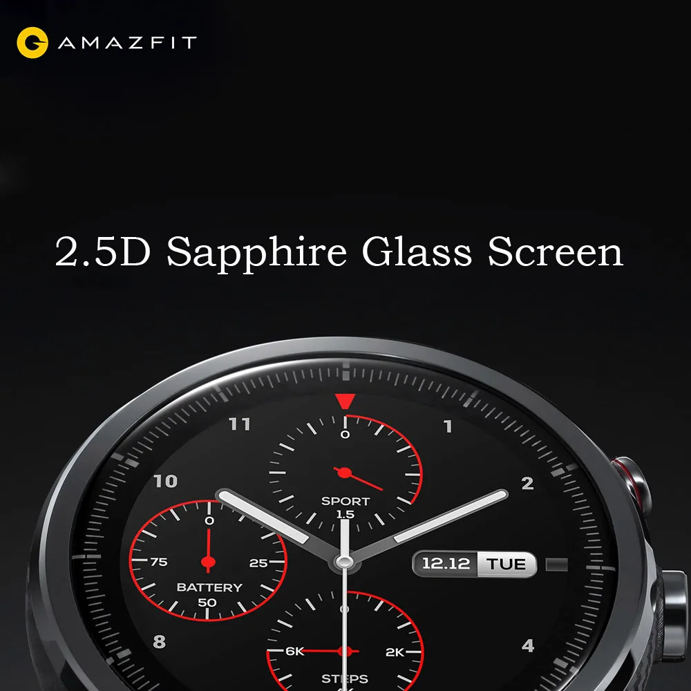 [Английская версия] Huami Amazfit Stratos Pace2 Смарт-часы спортивные 1,34 дюймов 2.5D экран 5 АТМ Водонепроницаемость gps Firstbeat vs cor2