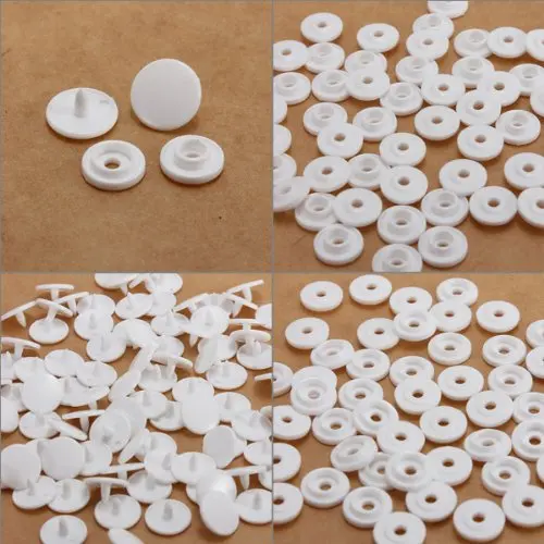 

50 pcs T3 KAM SNAPS press studs Scrapbook Sewing buttons white