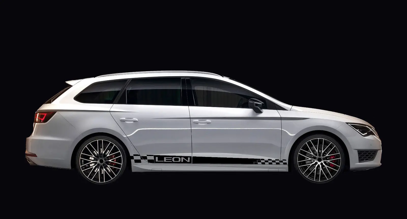 Меховое сиденье для D040 Seitenstreifen LEON Wrap полностью черного цвета Cupra 5F ST FR|Наклейки на
