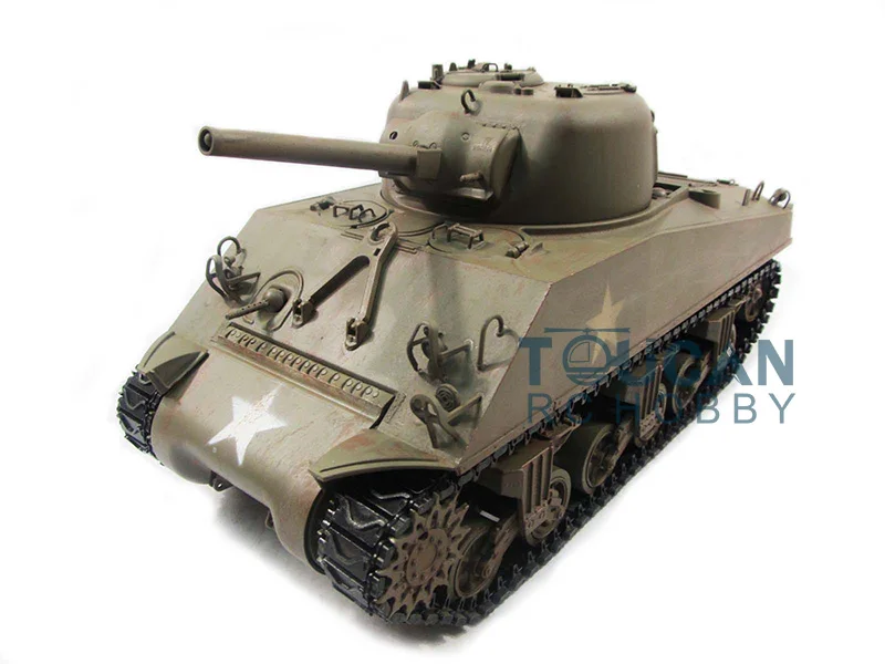 Mato 100% металлический инфракрасный Recoil 1/16 M4A3 Sherman RC Танк армейский зеленый RTR 1230