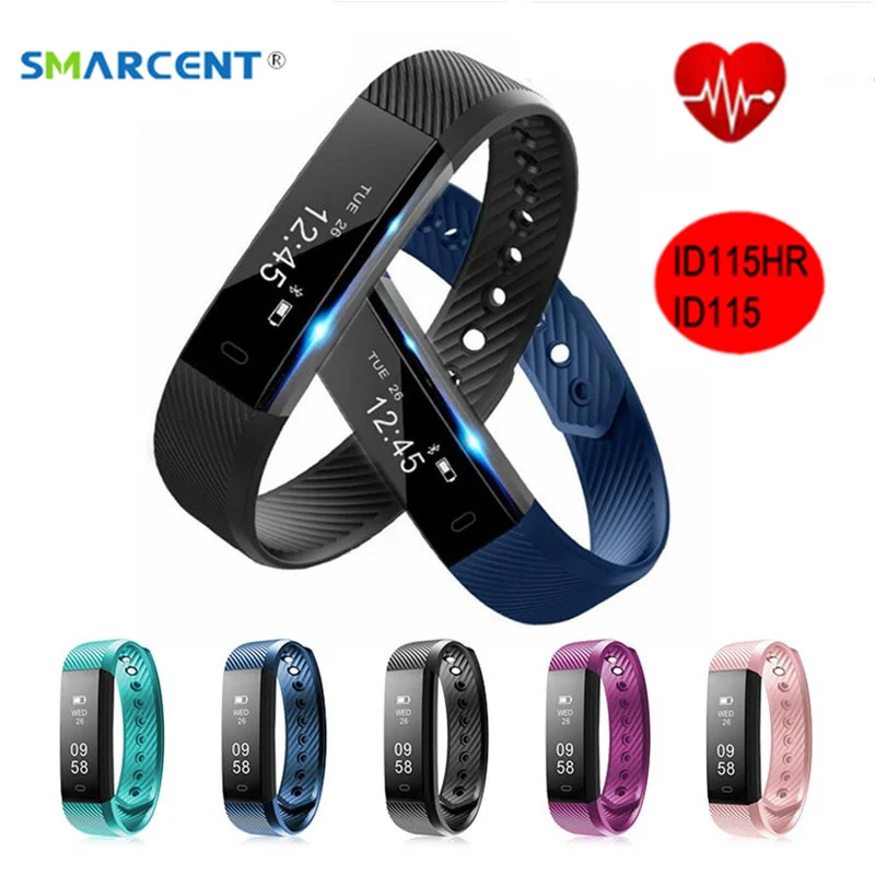 ID115HR плюс пульсометр Bluetooth Смарт браслет Фитнес трекер Шагомер для смартфона IP67