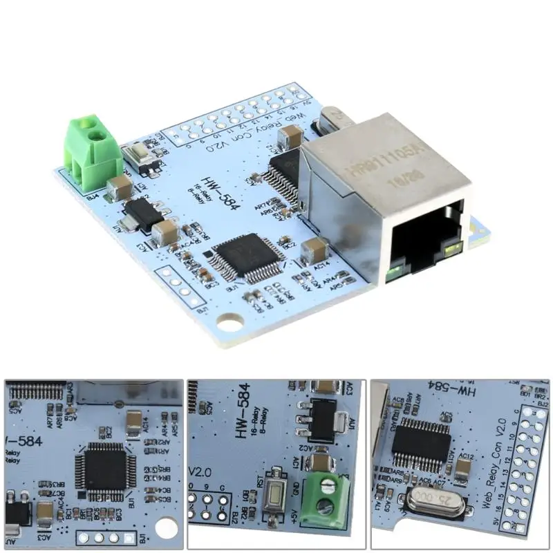 8-канальный сетевой видеорегистратор 28J60 W5100 RJ45 сети реле Управление выключатель 5V Интернет триггерный релейный модуль P2P WI-FI модуль телефон Управление