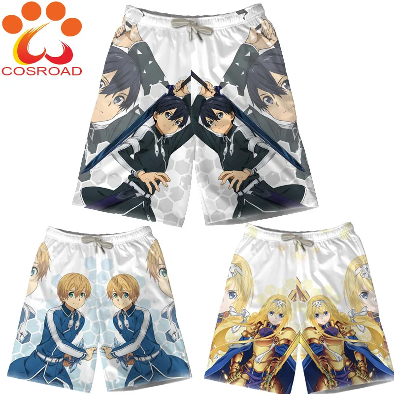 Летние пляжные шорты для мужчин и женщин Cosroad с изображением меча онлайн| |