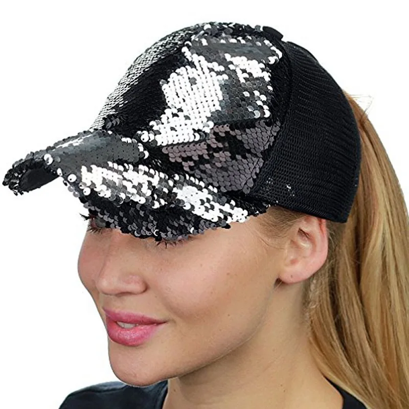 2018 летнее платье для девочек с блестками &quotконский хвост&quot Бейсбол Snapback Кепка
