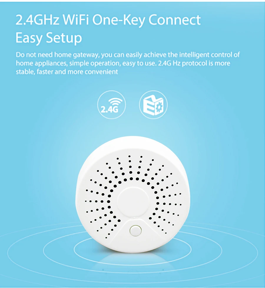 Zemismart WiFi Tuya умный датчик дыма 100DB wifi умный дом устройство видеонаблюдения беспроводной детектор дыма