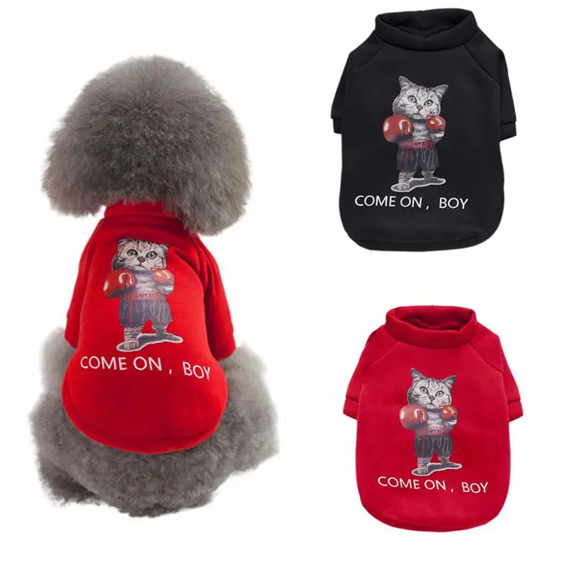 Cheap Pet Dog Clothes Funny Cat/dot Pattern For Dogs Costume Chihuahua Cat Roupa Cachorro Shirts Winter Pullover | Дом и сад