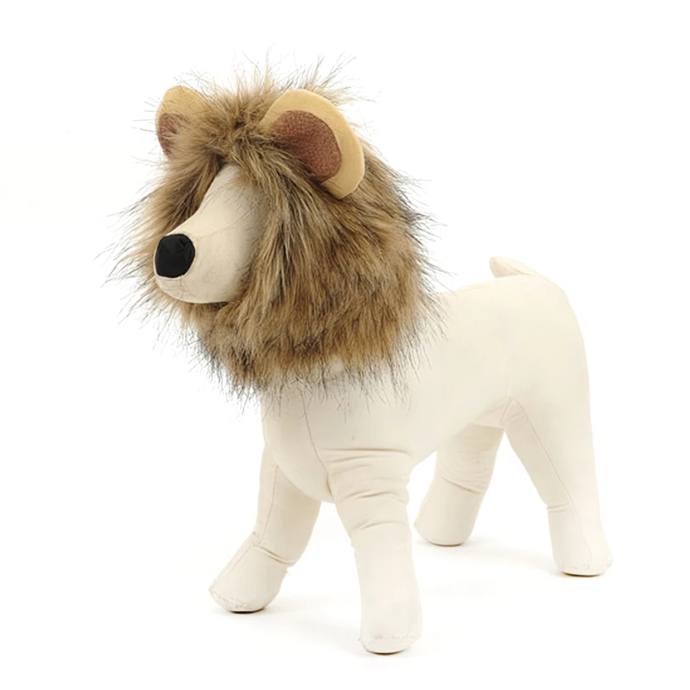 Funny Clothes For Cats Lion Mane Cat Costume Lion Hair Wig Cap Dog Costumes for Small Dogs Christmas Pet Halloween Costumes