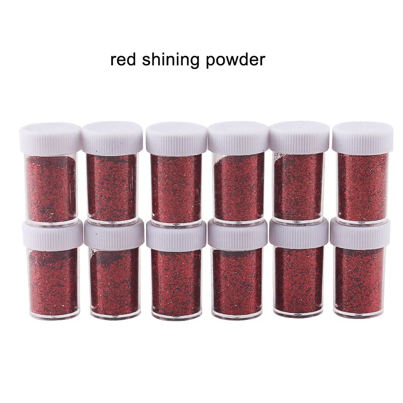red Красочный подарок на день детей, 20 г/лот, блестящий порошок для бутылок, блестящие украшения, обувь искусной выделки ногтей, сумки, украшения для головного убора - Цвет: red