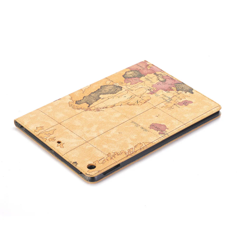 Роскошная Ретро подставка с изображением карты Folio Stand кожаный чехол Магнитный