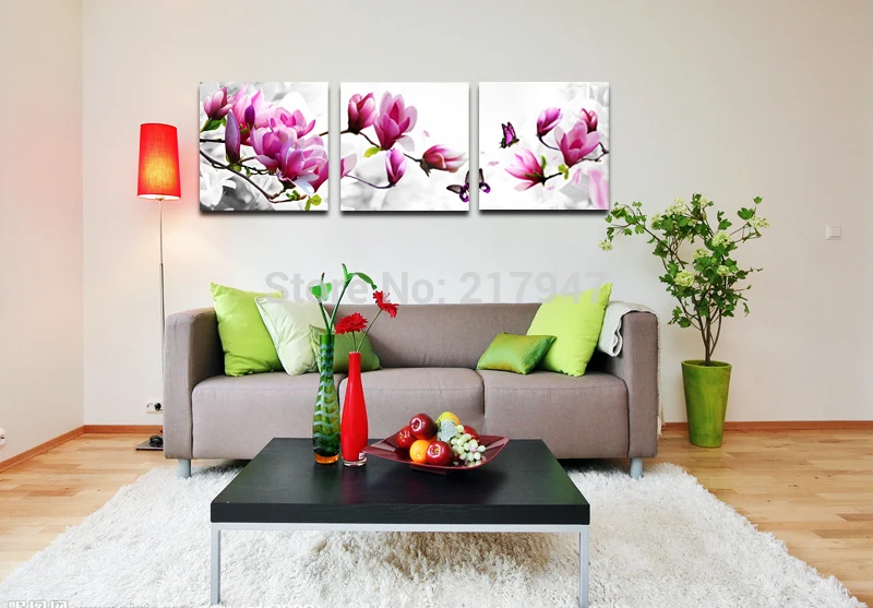 CLSTROSE роскошный элегантный 3 шт. холст Современная Настенная краска фиолетовые