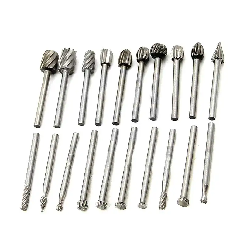 

20pcs/Set 3mm HSS Routing Wood Rotary Milling Drill Bits File Cutter Woodworking Carved Tools --M25