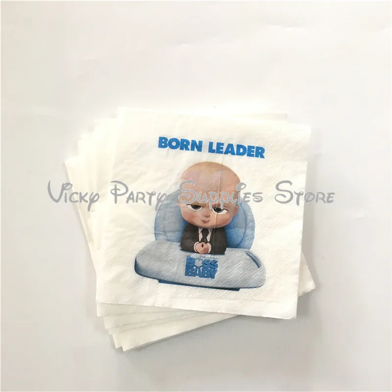 41 шт/лот Boss Baby Theme вечерние одноразовые стаканчики посуда день рождения, детский душ бумажная чашка тарелка маленький босс поставки украшения