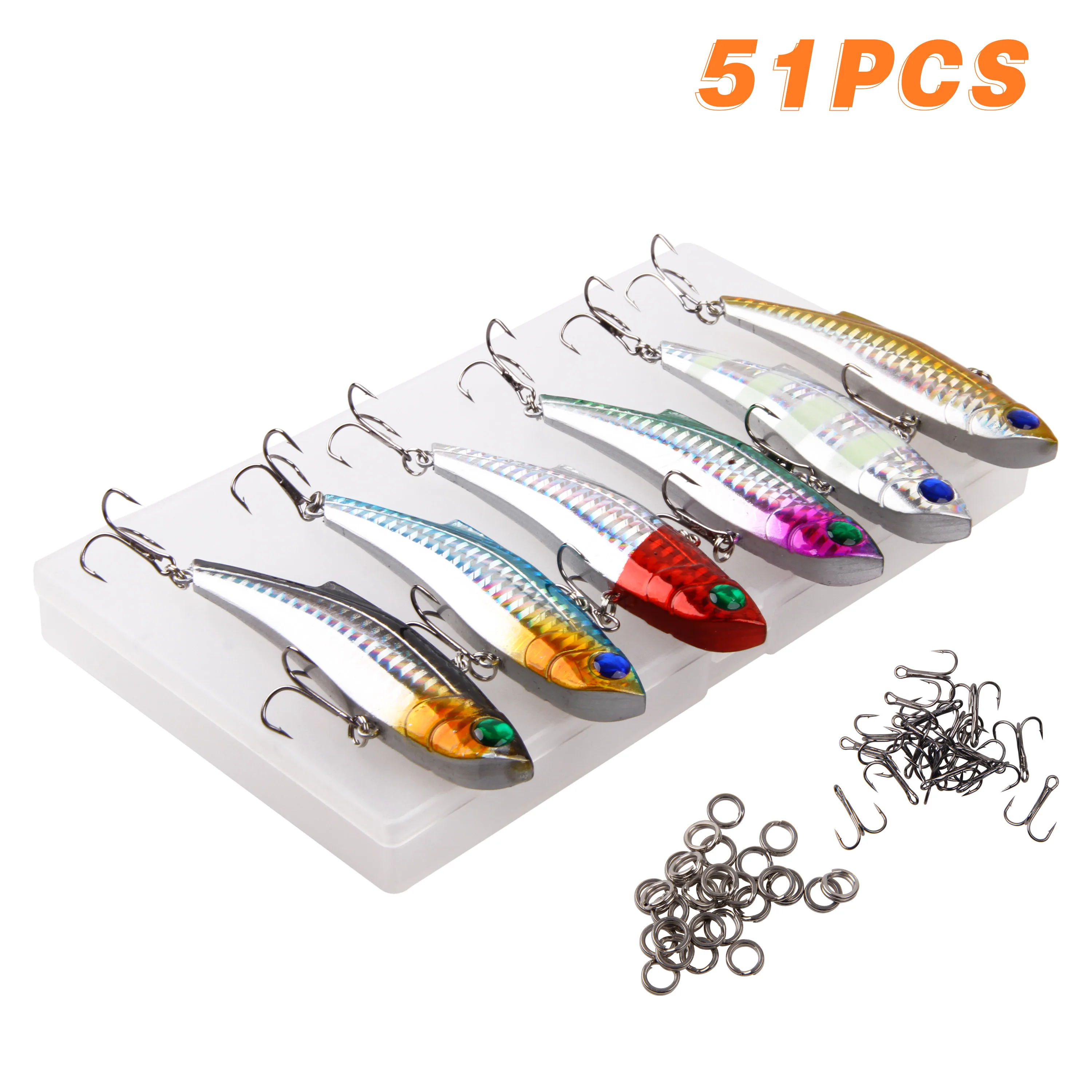 51 шт./кор. Лазерная Vib Crankbait Вибрация джиггинг Щука море жесткая приманка с