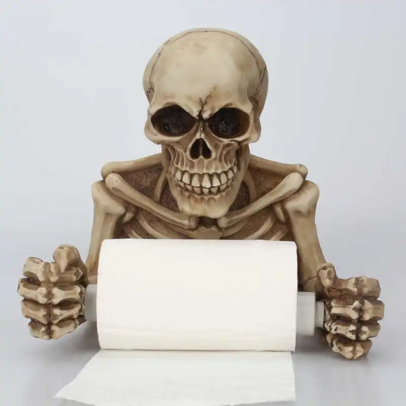 Держатель для туалетной бумаги креативный держатель салфеток с черепом