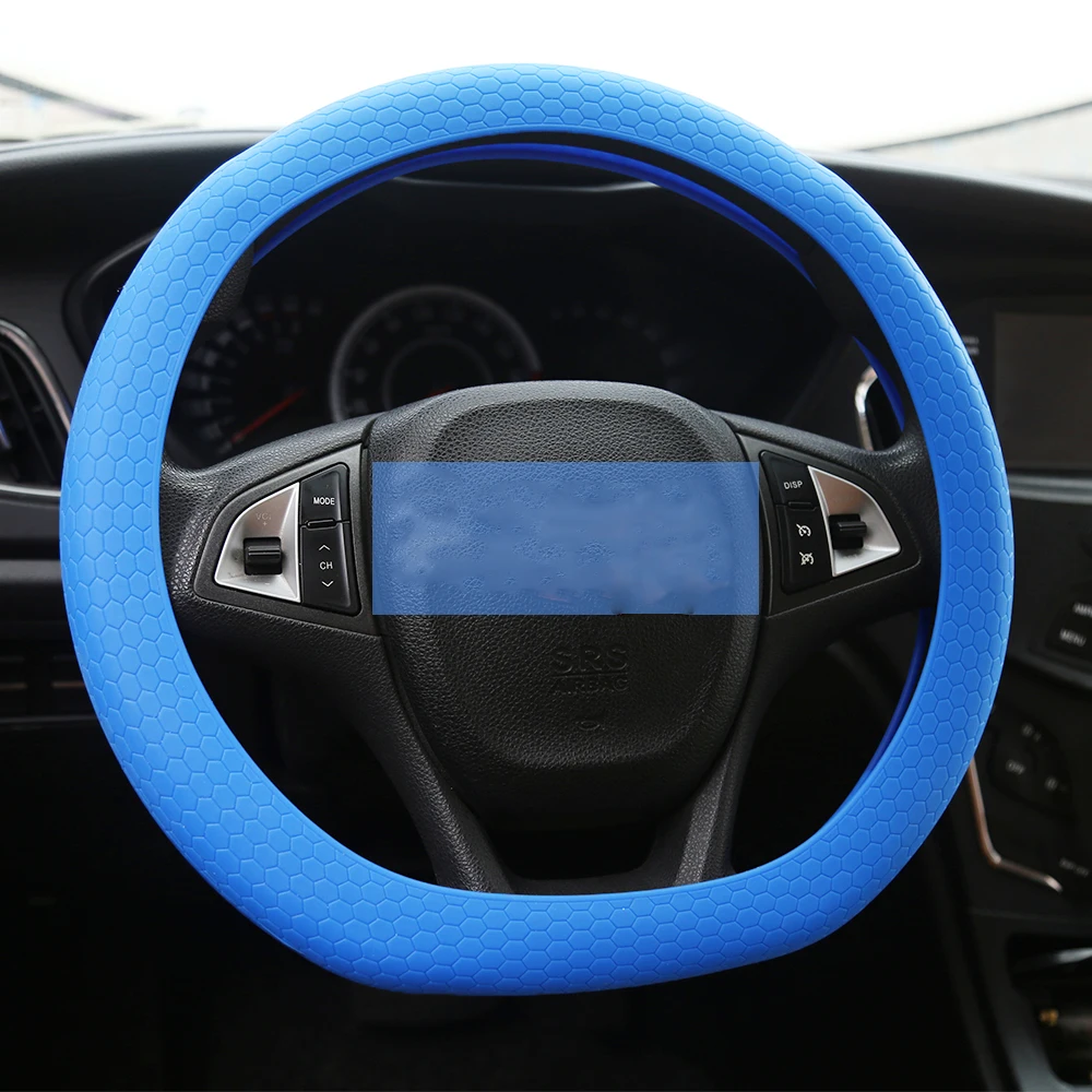 

Fashion colorful car steering wheel cover silicone steering wheel cover anti-skid ultra-thin waterproof stretch steering wheel