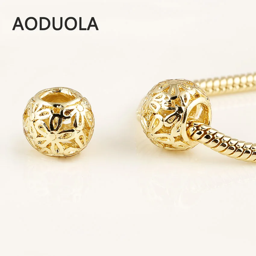 10 шт./партия металлические бусины в форме цветка|metal bead spacers|bead spacersfor pandora |