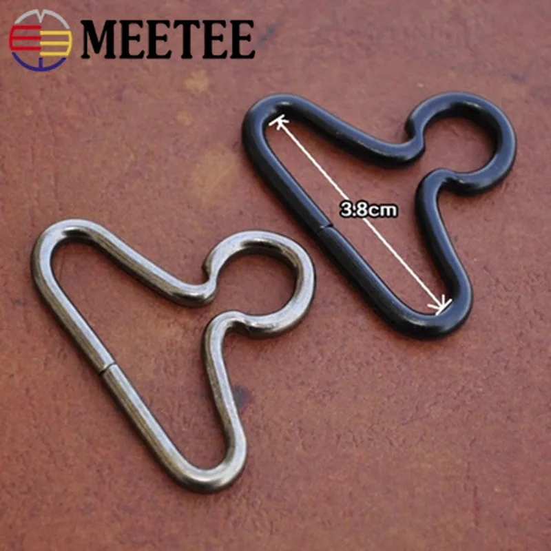 Meetee 10/30 шт. ID38mm металлическое кольцо пряжки сумка плечевой ремень настроить пряжки ювелирные изделия DIY ручной швейной Чемодан крюк для рюкзака аксессуар