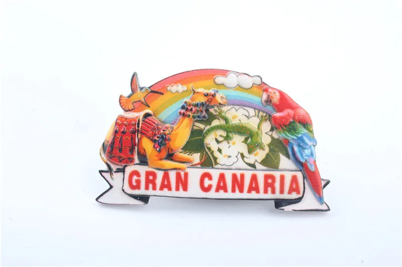 3D новинка GRAN CANARIA LANZAROTE Испания девушка креативная форма сувениры из смолы магнит