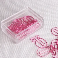 pink pineapple paper clip boxed fruit custom made paper clip bookmark shool stationary office clip paperclips metal paper clips