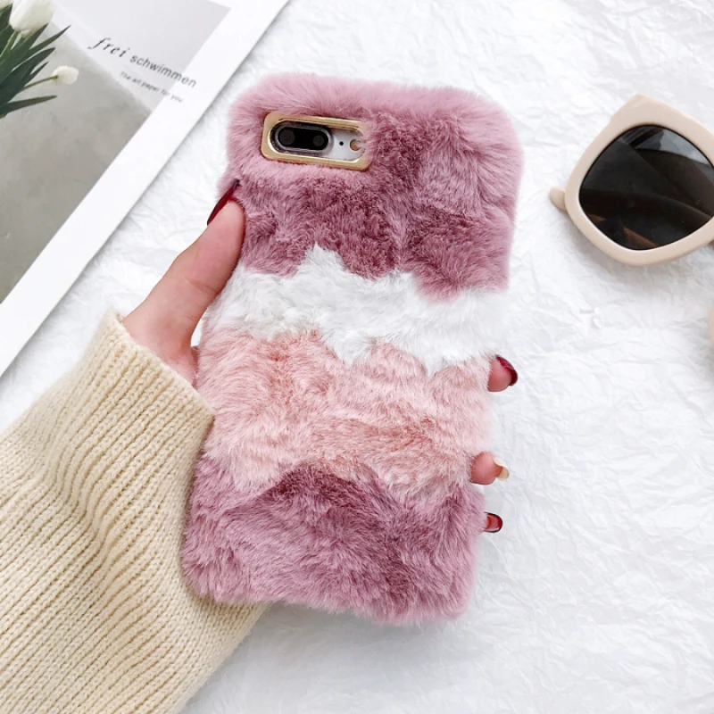 Чехол для iPhone 6 7 8 plus чехол X XS MAX XR 10 5S SE 5 6S мягкий милый плюшевый красочный теплый
