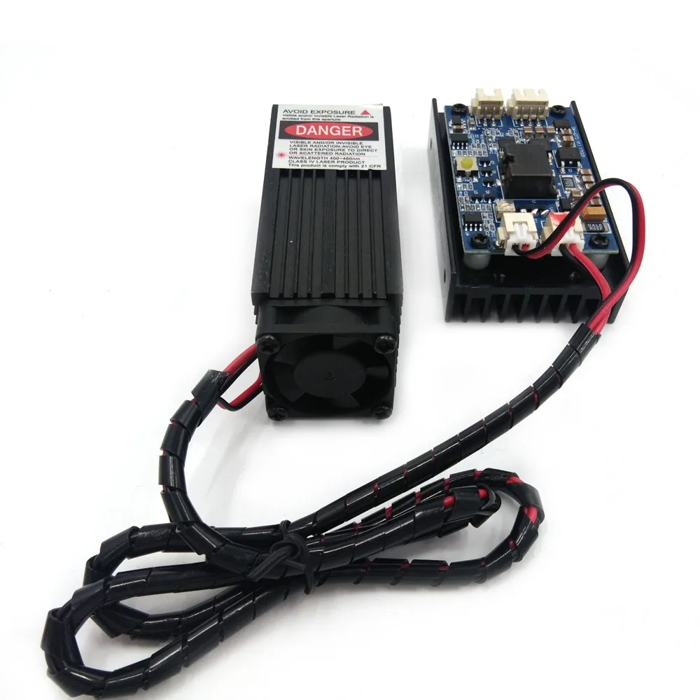 

7500/15000mW 12V Laser Engraving Machine Part Part Laser High Power Focus Blue Laser Module DIY Laser Engraver Part with TTL PWM