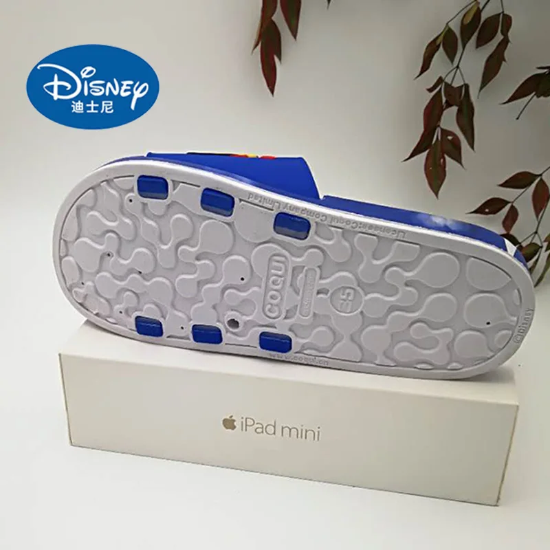 Детские сандалии с рисунком машинки Дисней и ванной; нескользящие летние домашние тапочки для маленьких мальчиков и девочек
