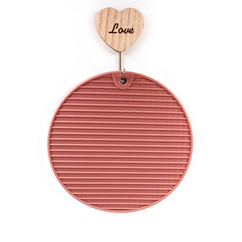 Нескользящий термостойкий Круглый Силиконовый коврик 18*18 см подставки под чашки