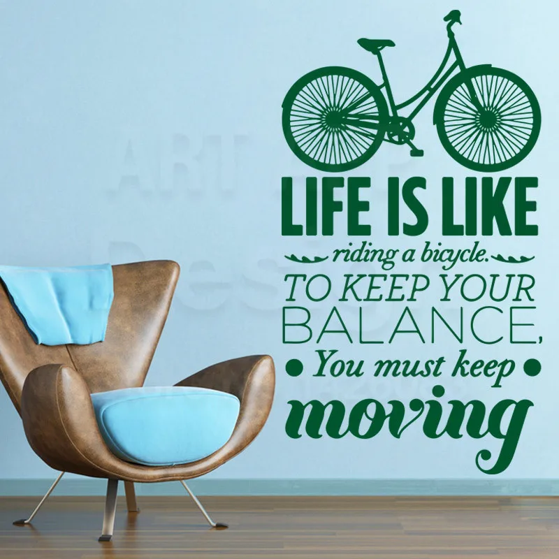 Искусство дешевое украшение для дома виниловый велосипед дневной свет Съемный