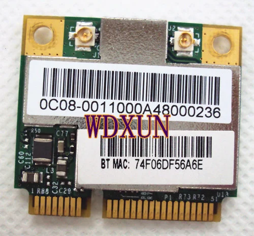 Однодиапазонный сетевой фильтр broadcom BCM43225 802.11n и Bluetooth 3 0 модель BCM943225HMB bcm943225