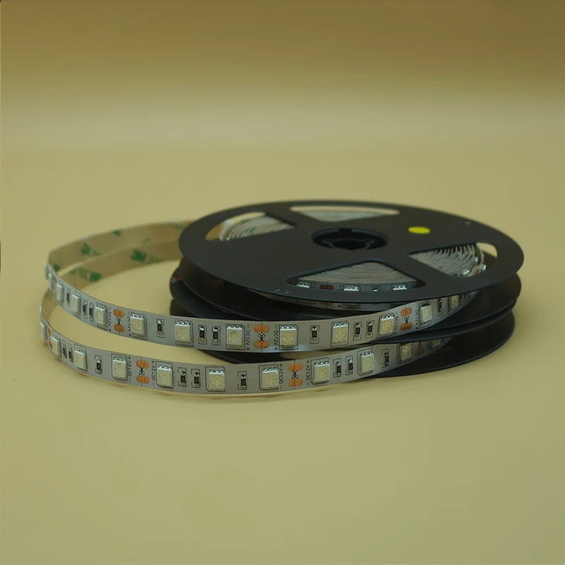 Светодиодная лента RGB 5050 не Водонепроницаемая 1m2m3m4m5m гибкая лампа DC 12 В двойная