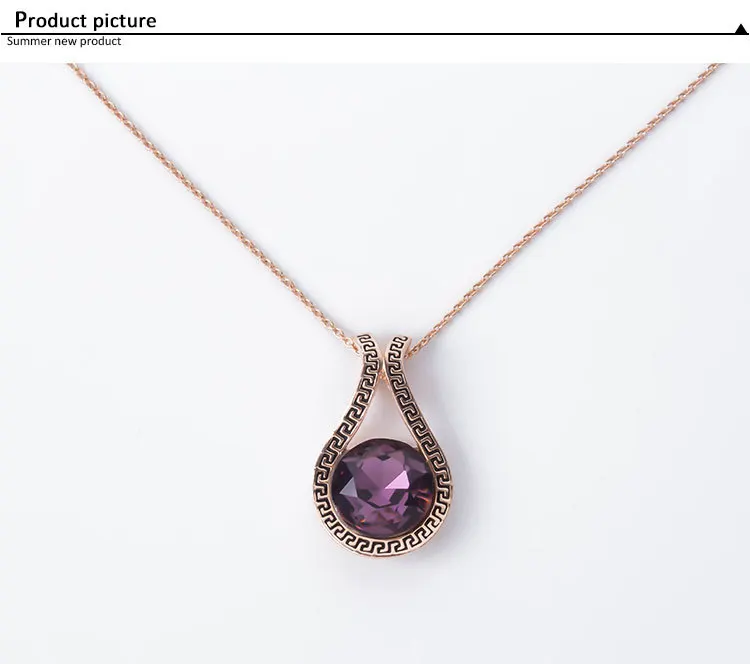 Мода уникальная личность капли воды круглый ожерелье серьги комплект ювелирных