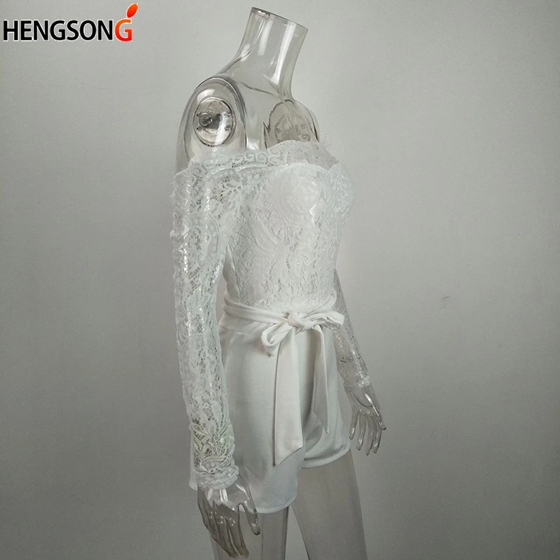 Новый женский кружевной комбинезон без бретелек Облегающий Женская Клубная