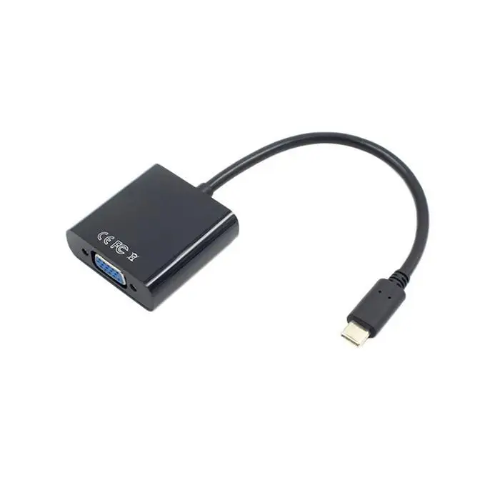 Type C для VGA адаптер конвертер кабель 12 см/4 7 дюймов USB 3 1 Macbook черный|Кабели VGA| |