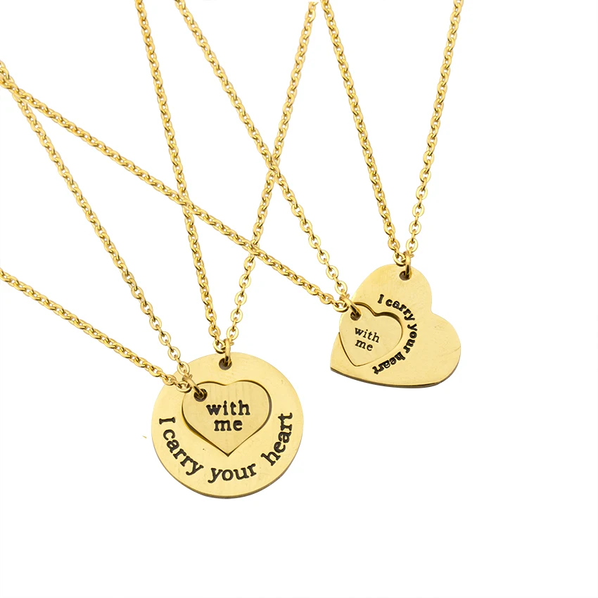 Женский комплект из колье сердца и с надписью I Carry Your Heart & Me|heart choker necklace|heart chokerchoker
