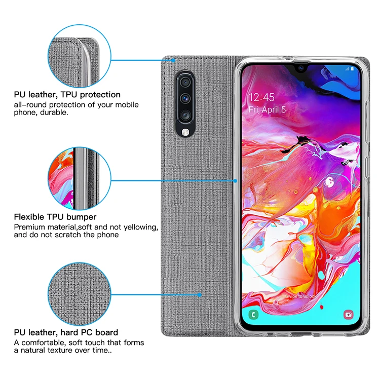 Откидной Чехол для samsung Galaxy A50 A70, кошелек с отделением для карт, магнитная подставка, чехол-книжка для samsung Galaxy A20E A40