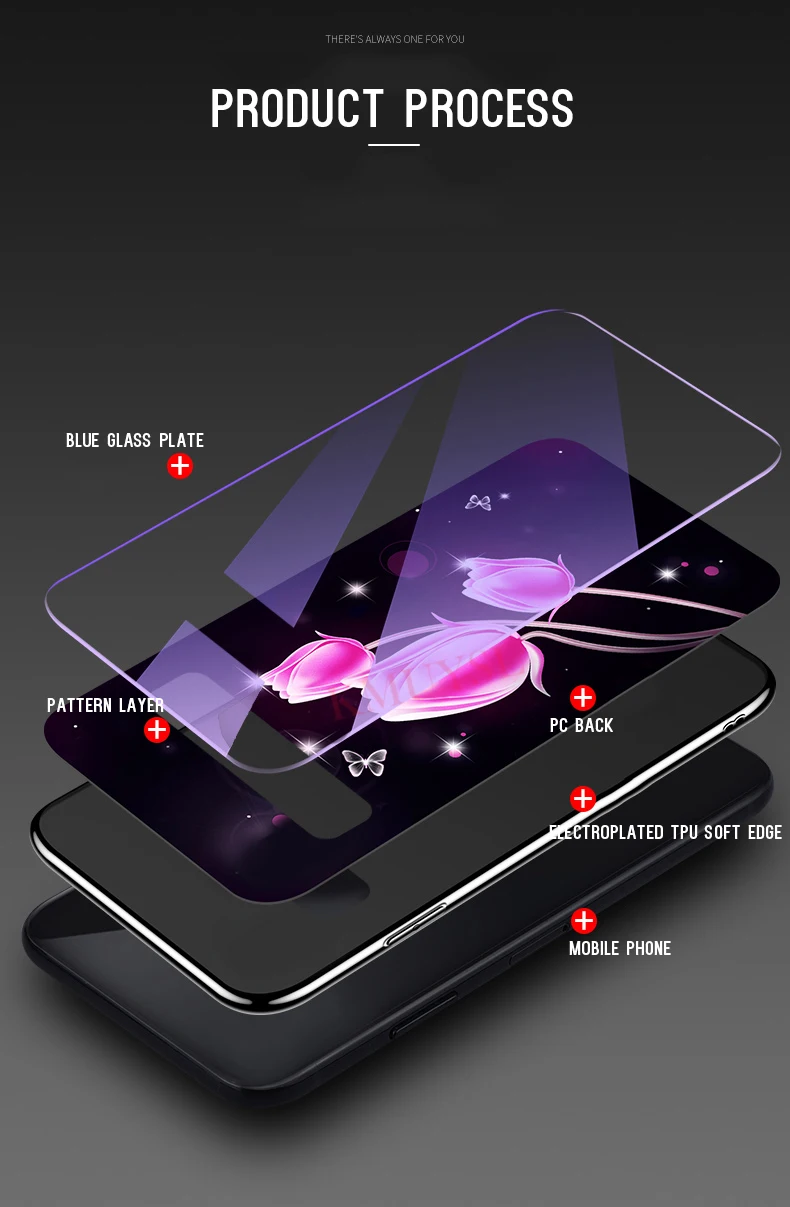 Покрытие Стекло чехол для samsung Galaxy A70 A50 A30 A10 M20 S10E S9 S8 S10 Plus Note 9 чехол синий светильник Стекло принципиально Капа