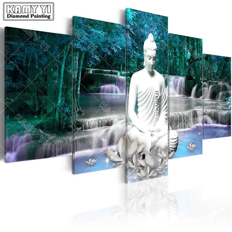 full square drill Diamond embroidery Landscape Buddha 5D DIY diamond painting Cross Stitch Multi-picture home decoration | Дом и сад